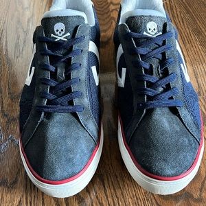 Blue knit and suede golf shoe G/FORE